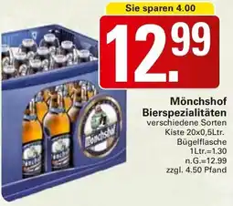 WEZ Mönchshof Bierspezialitäten Angebot