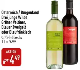 Galeria Markthalle Österreich / Burgenland Drei junge Wilde Grüner Veltiner, Blauer Zweigelt oder Blaufränkisch Angebot
