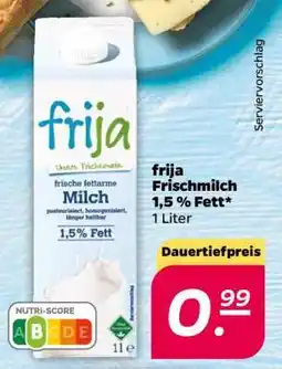 NETTO frija Frischmilch 1,5 % Fett Angebot