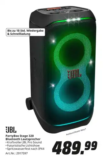 MediaMarkt Jbl partybox stage 320 bluetooth lautsprecher Angebot