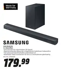 MediaMarkt Samsung hw-b540/zg 2.1 soundbar Angebot