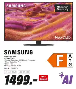 MediaMarkt Samsung gq 43 qn 90 f neo qled-tv Angebot