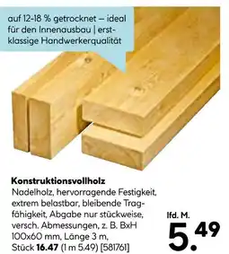 Hellweg Konstruktionsvollholz Angebot
