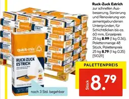 Hellweg Quick-mix ruck-zuck estrich Angebot