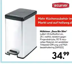 Hellweg Curver mülleimer „deco bin slim“ Angebot