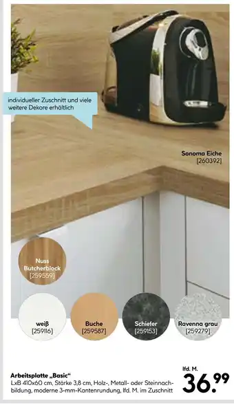 Hellweg Arbeitsplatte „basic“ Angebot