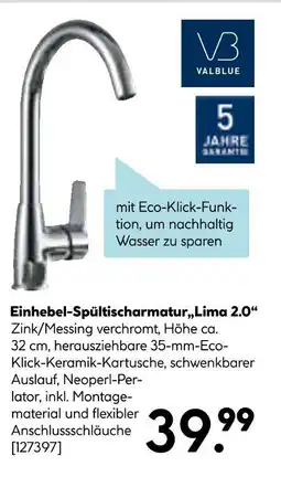 Hellweg Valblue einhebel-spültischarmatur „lima 2.0“ Angebot