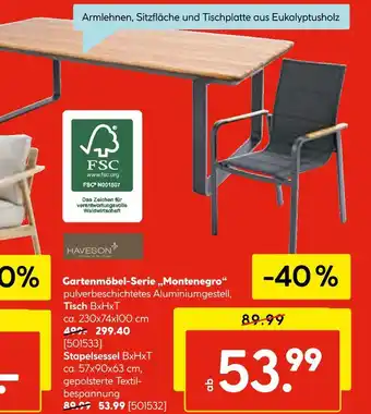 Hellweg Haveson gartenmöbel-serie „montenegro“ Angebot