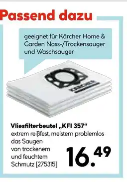 Hellweg Kärcher vliesfilterbeutel „kfi 357“ Angebot