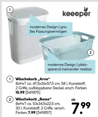 Hellweg Keeper wäschekorb „arne“ oder wäschekorb „bosse“ Angebot