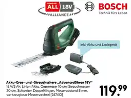 Hellweg Bosch akku-gras- und -strauchschere „advancedshear 18v“ Angebot