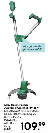 Hellweg Akku-rasentrimmer „universal grasscut 18v-26“ Angebot