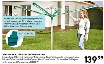 Hellweg Leifheit wäschespinne „linomatic 500 deluxe cover“ Angebot