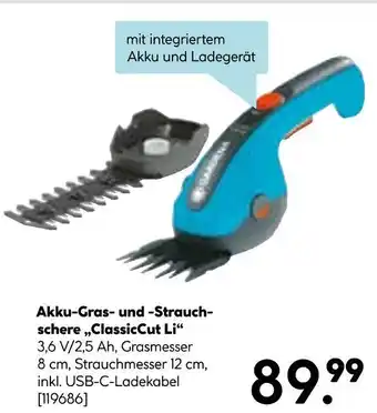 Hellweg Gardena akku-gras- und -strauchschere „classiccut li“ Angebot