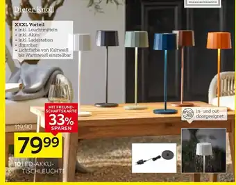 XXXLutz Dieter knoll led-akku-tischleuchte Angebot