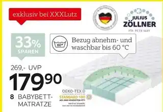 XXXLutz Julius zöllner babybettmatratze „babydream flow expert“ Angebot