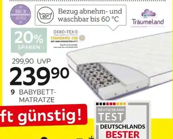 XXXLutz Träumeland babybettmatratze „octasmart luxe Angebot