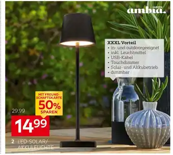 XXXLutz Ambia garden led-solar/akkuleuchte Angebot