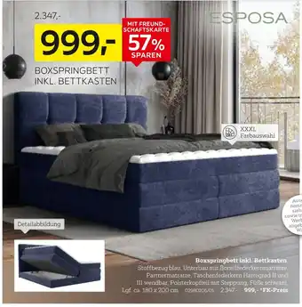 XXXLutz Esposa boxspringbett inkl. bettkasten Angebot