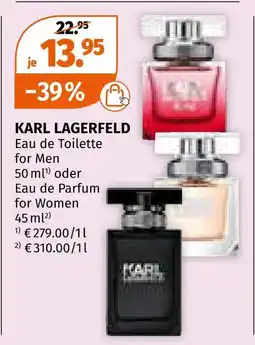 Müller Karl lagerfeld eau de toilette for men oder eau de parfum for women Angebot
