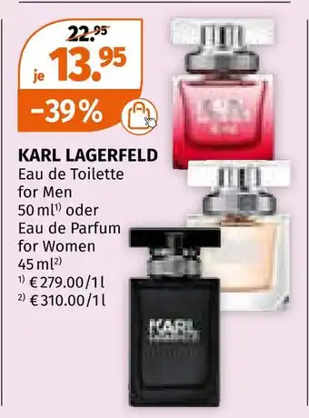 Müller Karl lagerfeld eau de toilette for men oder eau de parfum for women Angebot
