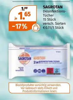 Müller Sagrotan desinfektions-tücher Angebot