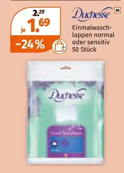 Müller Duchesse einmalwaschlappen normal oder sensitiv Angebot
