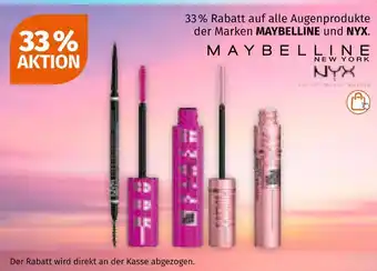 Müller Maybelline, nyx 33 % rabatt auf alle augenprodukte Angebot