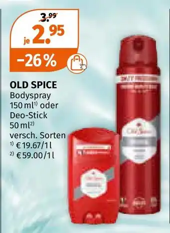 Müller Old spice Angebot