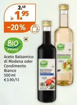 Müller Bio primo aceto balsamico di modena oder condimento bianco Angebot