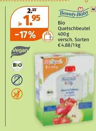 Müller Beauty baby bio quetschbeutel Angebot
