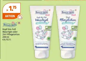Müller Beauty baby kopf-bis-fuß waschgel oder 2in1 pflegelotion Angebot