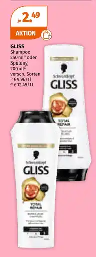 Müller Gliss shampoo oder spülung Angebot