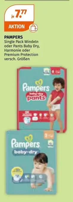Müller Pampers single pack windeln oder pants baby dry, harmonie oder premium protection Angebot