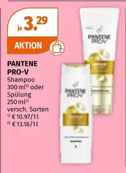 Müller Pantene pro-v shampoo oder spülung Angebot