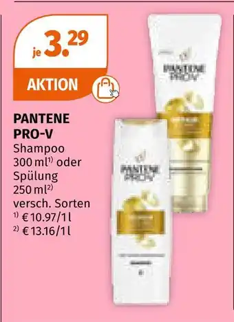 Müller Pantene pro-v shampoo oder spülung Angebot
