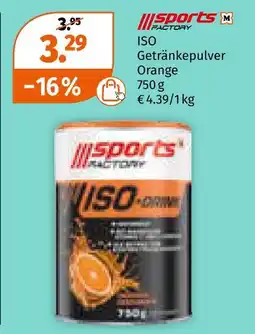 Müller Sports factory getränkepulver orange Angebot