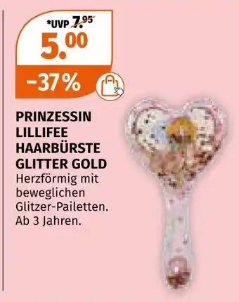 Müller Prinzessin lillifee haarbürste glitter gold Angebot