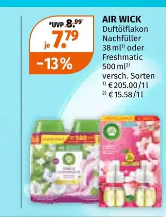 Müller Air wick duftölflakon nachfüller oder freshmatic Angebot
