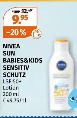 Müller Nivea sun babies & kids sensitiv schutz Angebot