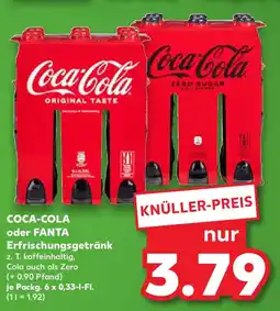 Kaufland COCA-COLA oder FANTA Erfrischungsgetränk Angebot