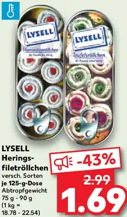 Kaufland LYSELL Herings- filetröllchen Angebot