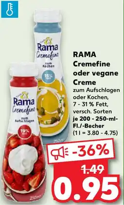 Kaufland RAMA Cremefine oder vegane Creme Angebot