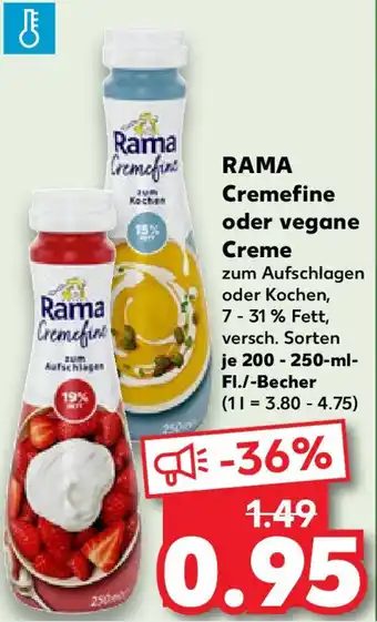 Kaufland RAMA Cremefine oder vegane Creme Angebot