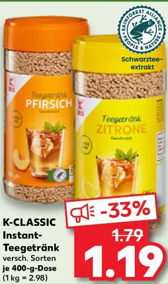Kaufland K-CLASSIC Instant- Teegetränk Angebot