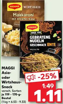 Kaufland MAGGI Asia- oder Wirtshaus- Snack Angebot