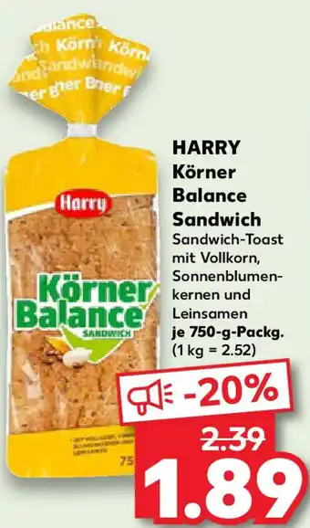 Kaufland HARRY Körner Balance Sandwich Angebot