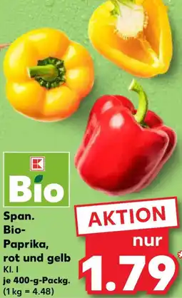 Kaufland Span. Bio- Paprika, rot und gelb Angebot