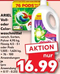 Kaufland ARIEL Voll- oder Color- waschmittel Angebot