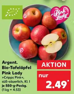Kaufland Argent. Bio-Tafeläpfel Pink Lady Angebot